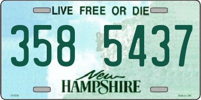 NH license plate 3585437