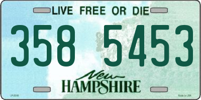 NH license plate 3585453
