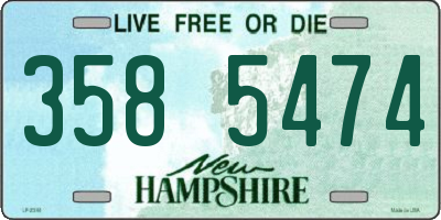 NH license plate 3585474