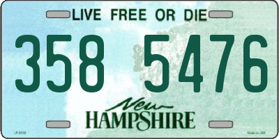 NH license plate 3585476