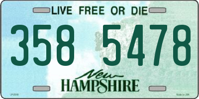 NH license plate 3585478