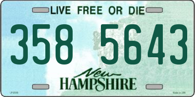 NH license plate 3585643