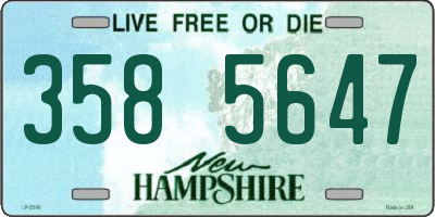 NH license plate 3585647