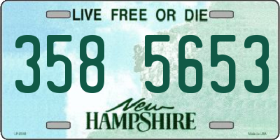 NH license plate 3585653
