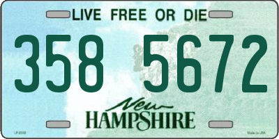 NH license plate 3585672