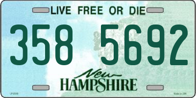 NH license plate 3585692