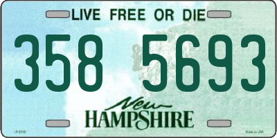 NH license plate 3585693