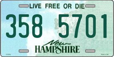 NH license plate 3585701