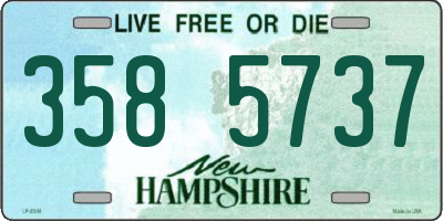 NH license plate 3585737
