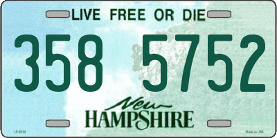 NH license plate 3585752