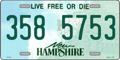 NH license plate 3585753