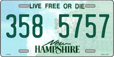 NH license plate 3585757
