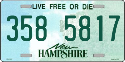 NH license plate 3585817