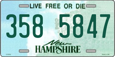 NH license plate 3585847