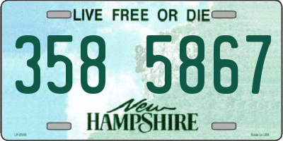 NH license plate 3585867