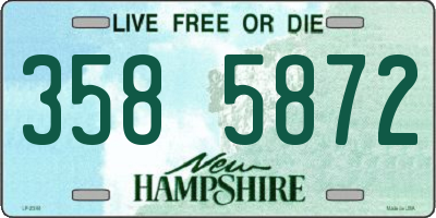 NH license plate 3585872