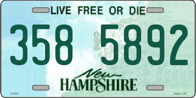 NH license plate 3585892
