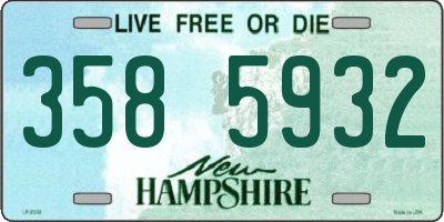 NH license plate 3585932