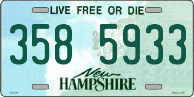 NH license plate 3585933
