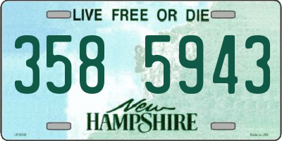 NH license plate 3585943