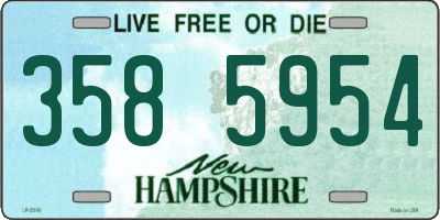 NH license plate 3585954