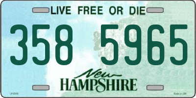 NH license plate 3585965