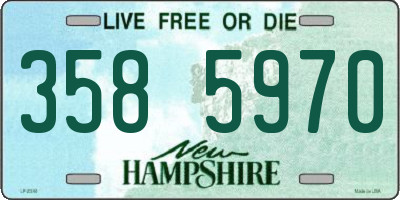 NH license plate 3585970