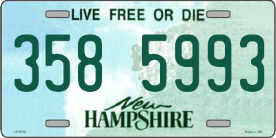 NH license plate 3585993