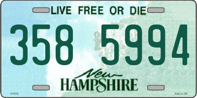 NH license plate 3585994