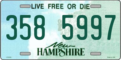 NH license plate 3585997