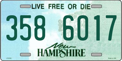 NH license plate 3586017