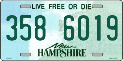 NH license plate 3586019