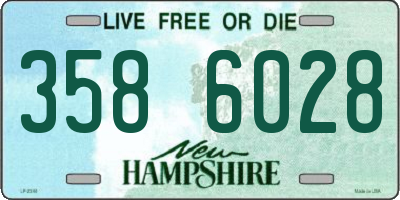 NH license plate 3586028