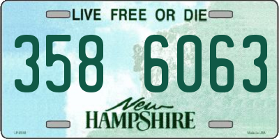 NH license plate 3586063