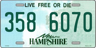 NH license plate 3586070