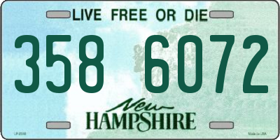 NH license plate 3586072