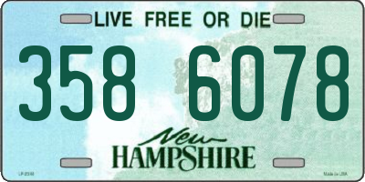 NH license plate 3586078