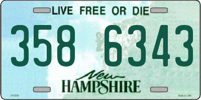 NH license plate 3586343