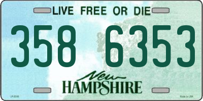 NH license plate 3586353