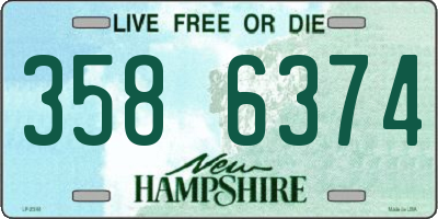 NH license plate 3586374