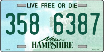 NH license plate 3586387