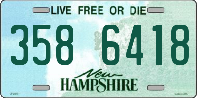 NH license plate 3586418