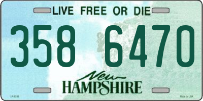 NH license plate 3586470