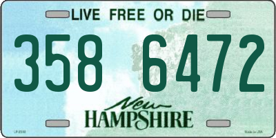 NH license plate 3586472