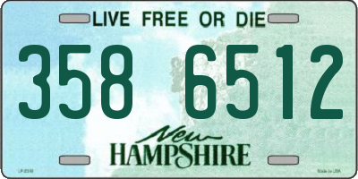 NH license plate 3586512