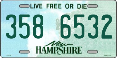 NH license plate 3586532