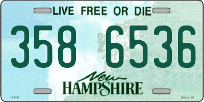 NH license plate 3586536