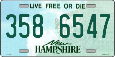 NH license plate 3586547