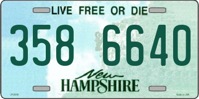NH license plate 3586640