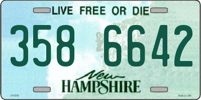 NH license plate 3586642